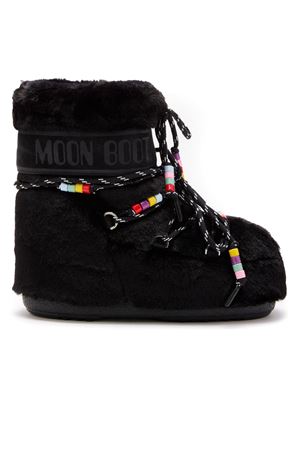 Icon Low Black Faux-Fur Beads Boots MOON BOOT | 80D1409470N001